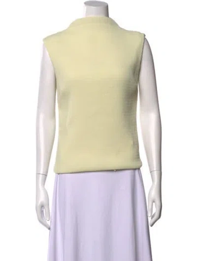 Pre-owned Rohe Mock Neck Sleeveless Top In Yellow