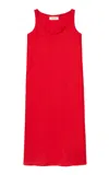 Rohe Silk Scoop Neck Dress Red