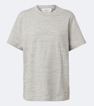 Rohe Róhe Mouliné Cotton Jersey T-shirt In Gray