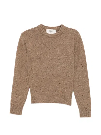 Rohe Mouline Crew-neck Sweater In Brown