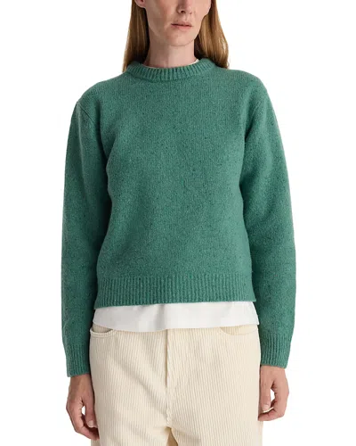 Rohe Mouline Crewneck Wool Blend Sweater In Green