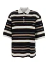 Rohe Multicolor Oversize Polo Shirt With Classic Collar And All-over Striped Motif
