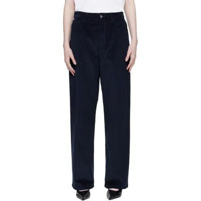 Rohe Navy Relaxed Corduroy Trousers