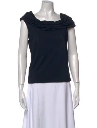 Pre-owned Rohe Nylon Cowl Neck Top In Black