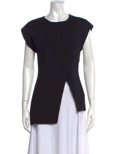 Pre-owned Rohe Nylon Crew Neck Top In Black