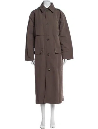 Pre-owned Rohe Nylon Trench Coat In Brown