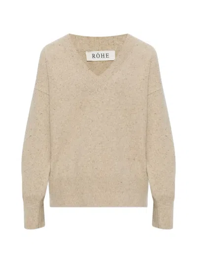 Rohe Róhe Oatmeal Grey Wool Sweater In Neutral