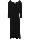 Rohe Off-the-shoulder Ribbed-knit Maxi Dress In Black