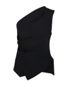 Rohe One-shoulder Top In Black Viscose Blend