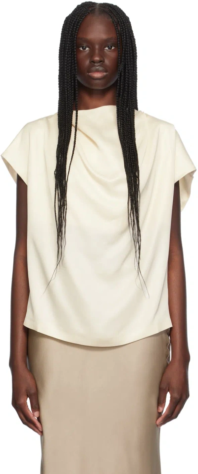 Rohe Off-white Cowl Neck Blouse In 110 Pearl