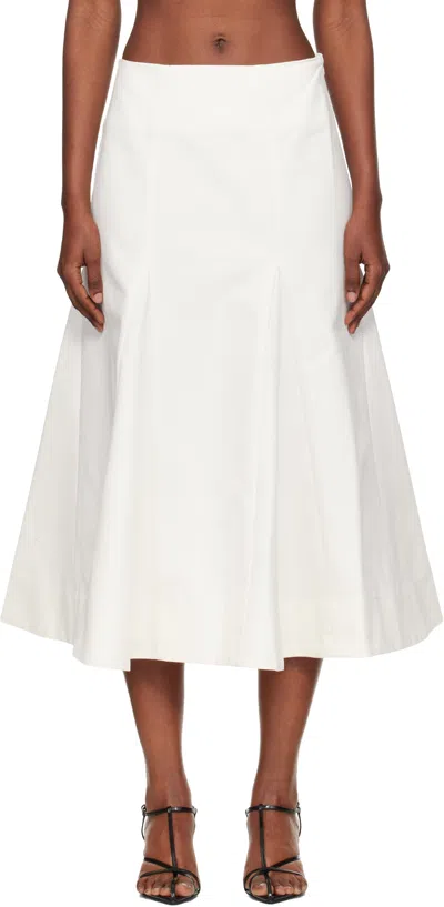 Rohe Off-white Sculptural Cotton Midi Skirt