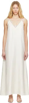 Rohe Silk-detailed Wool-blend Open-back Dress In 101_291 Cream