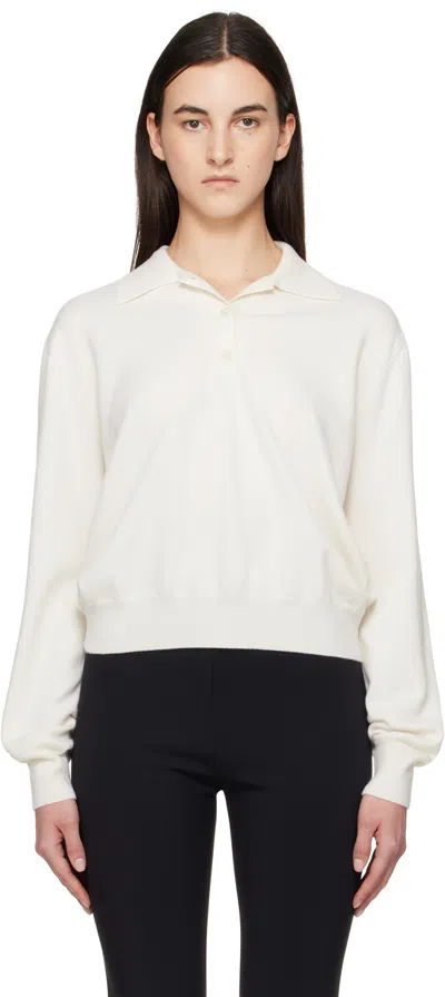 Rohe Off-white Wool-cashmere Polo In 112_310 Off White