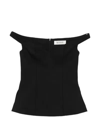 Rohe Off-shoulder Blouse In Black