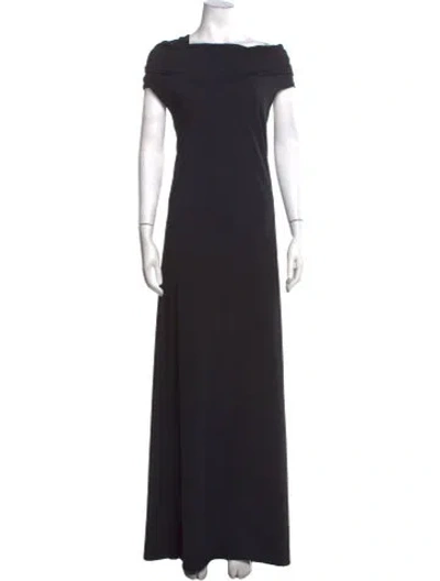 Pre-owned Rohe Off-the-shoulder Long Dress In Black