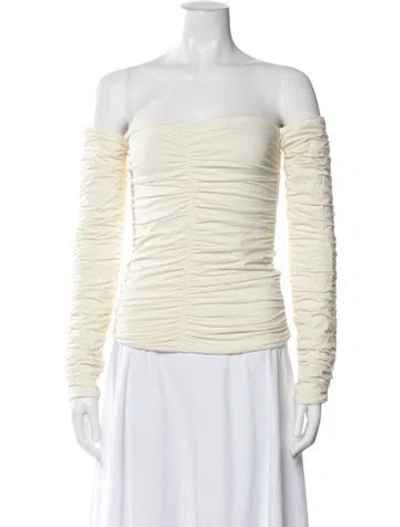 Pre-owned Rohe Off-the-shoulder Long Sleeve Top In Neutral