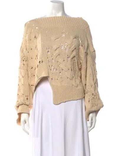 Pre-owned Rohe Off-the-shoulder Sweater W/ Tags In Neutrals