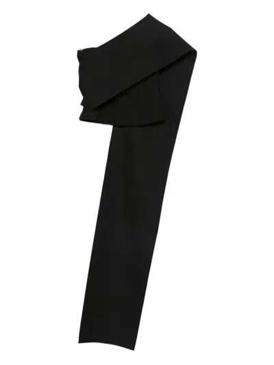 Rohe One-shoulder Cape Top In Black