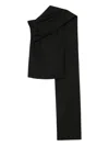 Rohe One-shoulder Mini Dress In Black