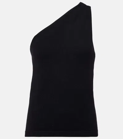 Rohe One-shoulder Wool And Cashmere-blend Top In Black