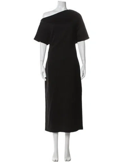 Pre-owned Rohe One-shoulder Long Dress W/ Tags In Black