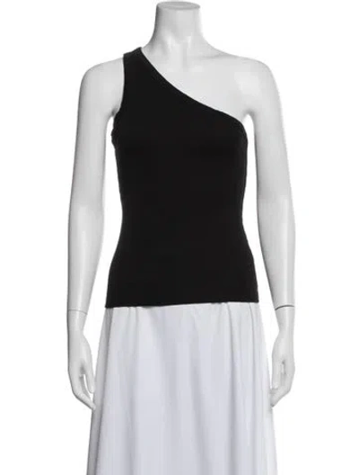 Pre-owned Rohe One-shoulder Sleeveless Top In Black
