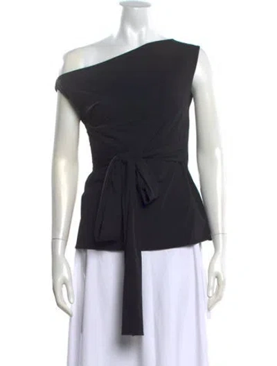 Pre-owned Rohe One-shoulder Sleeveless Top In Black