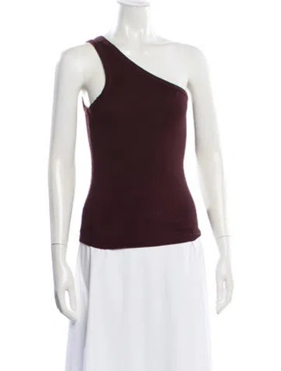 Pre-owned Rohe One-shoulder Sleeveless Top In Brown