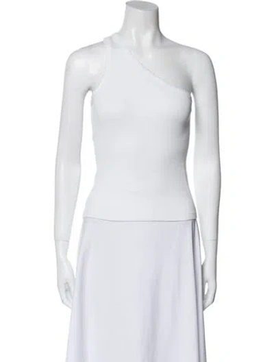 Pre-owned Rohe One-shoulder Sleeveless Top In White