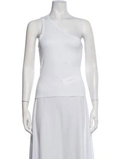 Pre-owned Rohe One-shoulder Sleeveless Top In White
