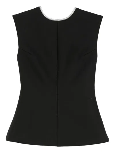 ROHE OPEN BACK APPLIQUÉ TOP