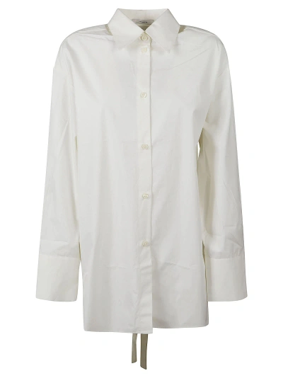 Rohe Open Back Plain Shirt Dress In White