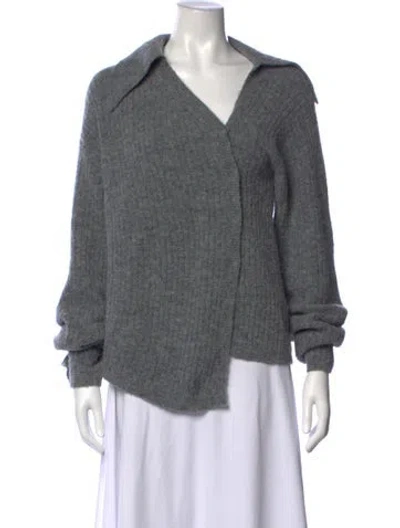 Pre-owned Rohe Open Front Sweater In Grey