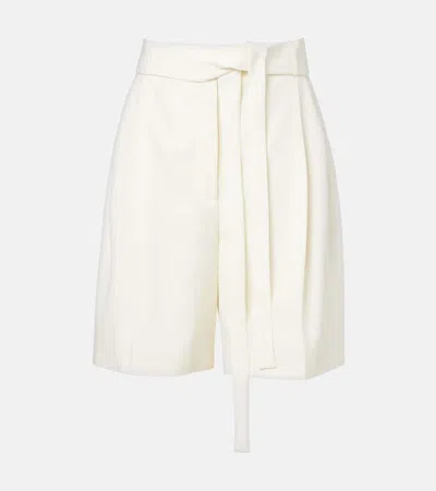 Rohe Róhe Wide-leg Pants With Belt In Lightweight Wool In White