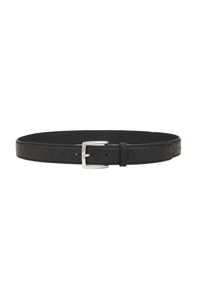 Rohe Black Ostrich Leather Belt