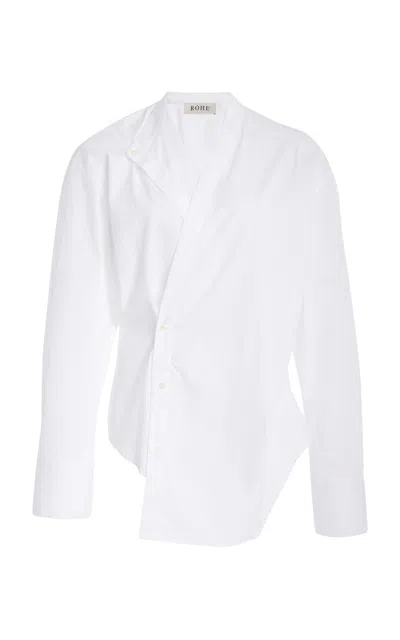 Rohe Overlap Cotton Shirt In White