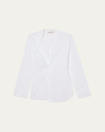 Rohe Overlap Cotton Shirt In White