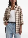Rohe Oversized Checked Linen Shirt In Neutral