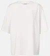 Rohe White Womens Oversized Crew Neck T-shirt In Cotton Blend In Gray