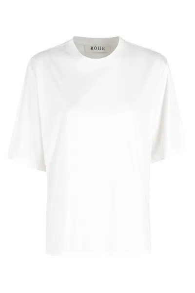 Rohe Oversized Cotton Silk Tshirt In White