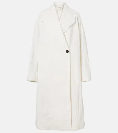 Rohe Oversized Crushed Cotton Jacket In White