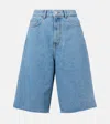 Rohe Baggy Fit Denim Shorts In Blue