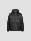 Rohe Oversized Leather Anorak Jacket In Black