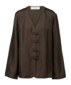Rohe Oversized Silk Blouse In Black