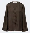 Rohe Oversized Silk Blouse In Black