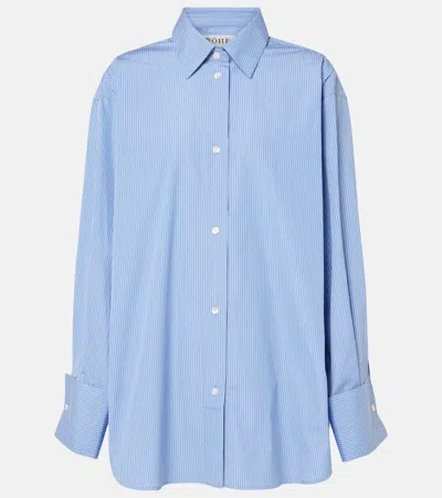 Rohe Oversized Striped Cotton Top In Blue