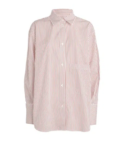 Rohe Oversized Striped Shirt In White  Port Stripe 