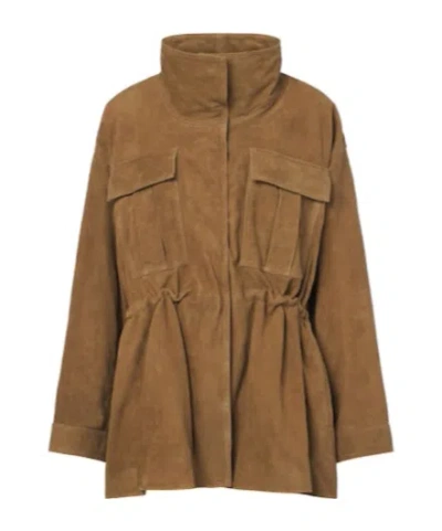 Rohe Oversized Suede Jacket In Brown