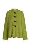 Rohe Oversized Woven Jacket In Green