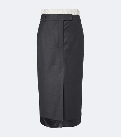 Rohe Boxer-style Midi Skirt In Blue